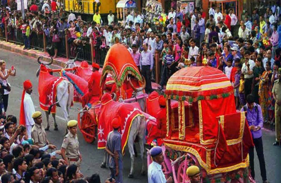 Gangaur festival in Jaipur, Gangaur festival procession