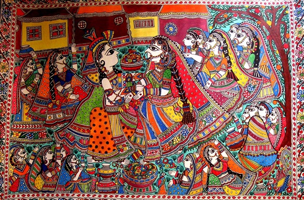 Madhubani painting of Bihar India Travel to India Cheap Flights