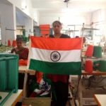 Bengeri Karnataka, Indian women at work, making of Tricolor Bengeri, Indian National Flag facts