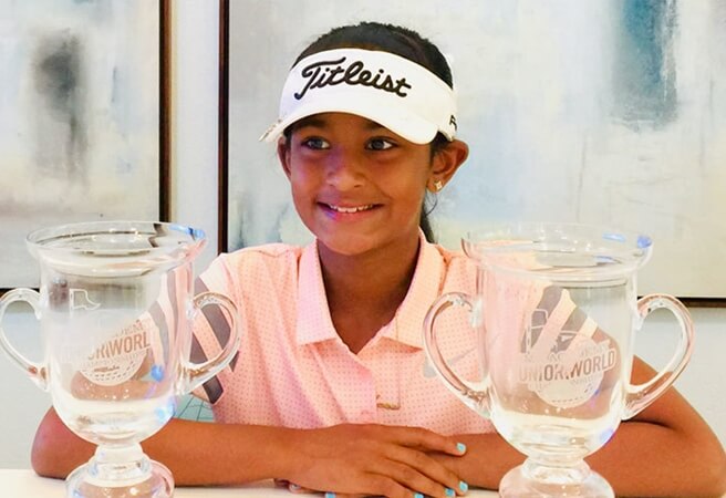 Karina Jadhav golf prodigy, international day of the girl child 2018, Indian american girls 