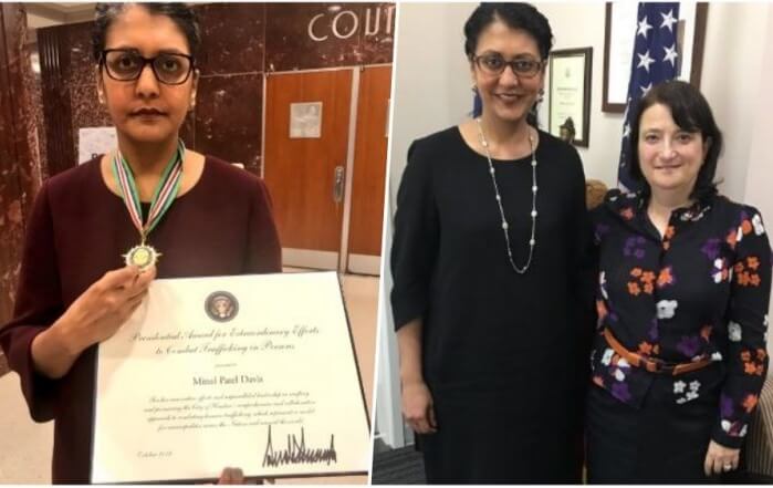 Indian American Minal Patel Davis Receives US Presidential Award for Combating Human Trafficking