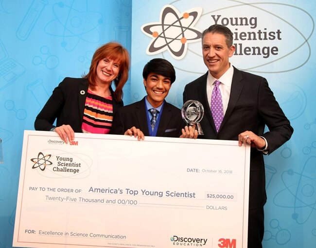 3M Young Scientist Challenge 2018 winner, America's top young scientist Rishab Jain, Portland Indian Americans, young Indian achievers