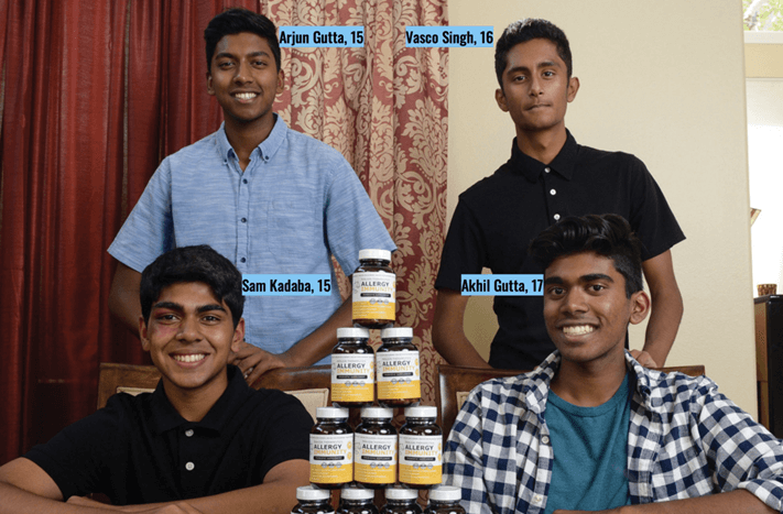 Four Indian American Teens are All Set to Help 50 Million Americans Combat Allergies