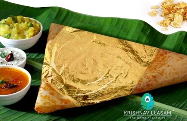 gold dosa chennai, gold dosa hyderabad, Indian dosa varieties, most expensive dosa