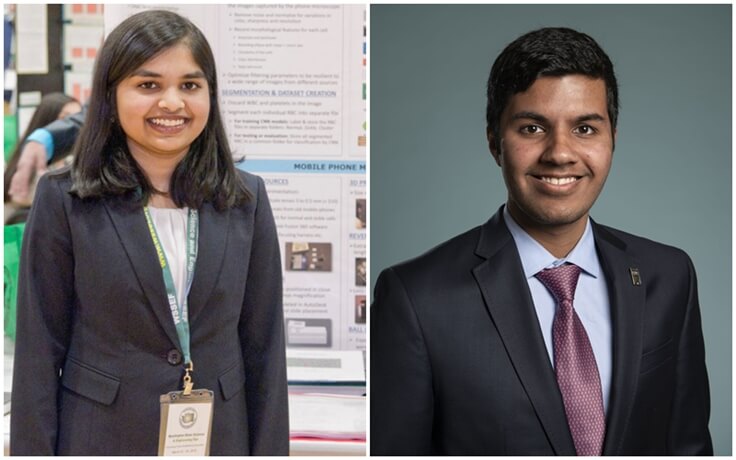 2019 Regeneron Science Talent Search, Eshika Saxena Washington, Adam Ardeishar Virginia, bright Indian American students