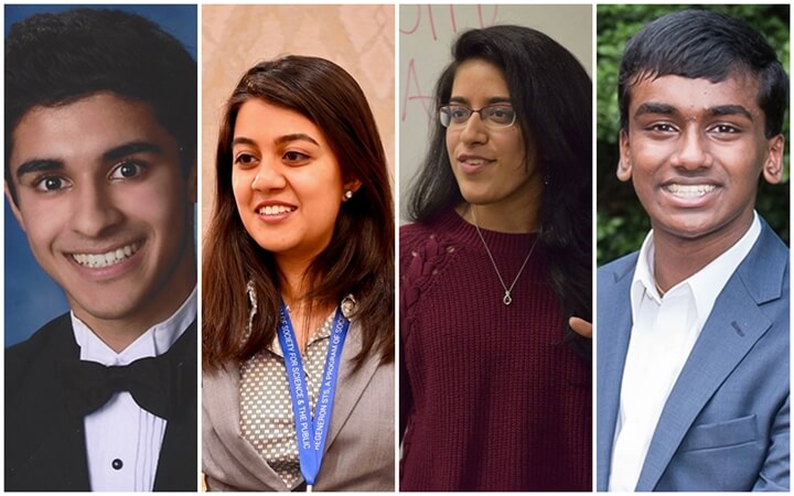 Davidson Fellows 2019, Indian American students STEM, Isha Puri New York, Varun Kumar New Jersey, Natasha Maniar Sunnyvale