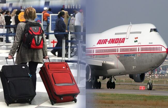 air india hand baggage allowance, AI excess hand baggage charges, cheap air india flight tickets