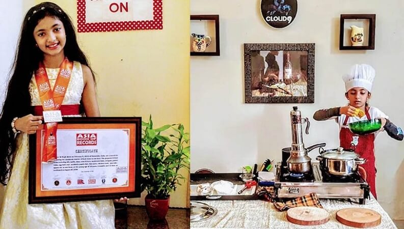 10-year-old Saanvi Prajit Makes it to Asian Book of Records by Cooking 33 Dishes in Just One Hour