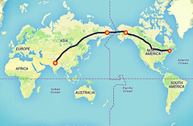 Hyderabad To America Distance By Road Map Proposal For Nonstop Flights To India From A Major Us City Is Underway