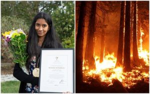 Reshma Kosaraju California, 2021 Children's Climate Prize, USA forest fires, Indian American community news