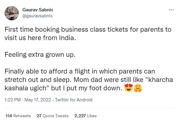 best India-USA flights for parents