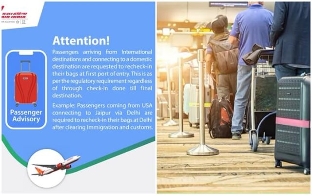 No Through Baggage Check-in for International Arrivals in India
