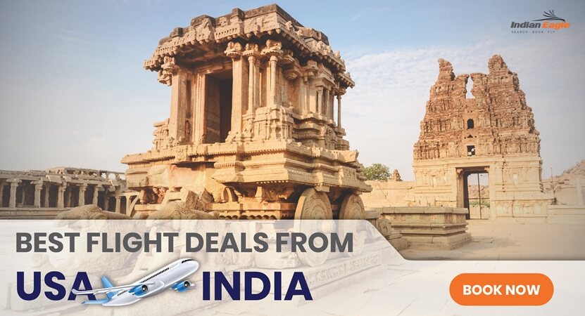 IndianEagle cheap flights tickets to India, USA to India fare discounts Indian Eagle