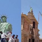 Statue of Liberty replicas in Punjab, rooftop sculptures in rural Punjab, immigrants from Punjab