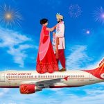 Air India stories, Popley inflight weddings, Hawai Bandhan Air India, first Indian wedding in the air