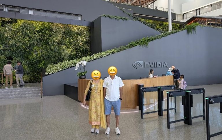 Indian parents' trip to USA, Indian parents' visit to Nvidia office California, Inspiring stories of Indian parents