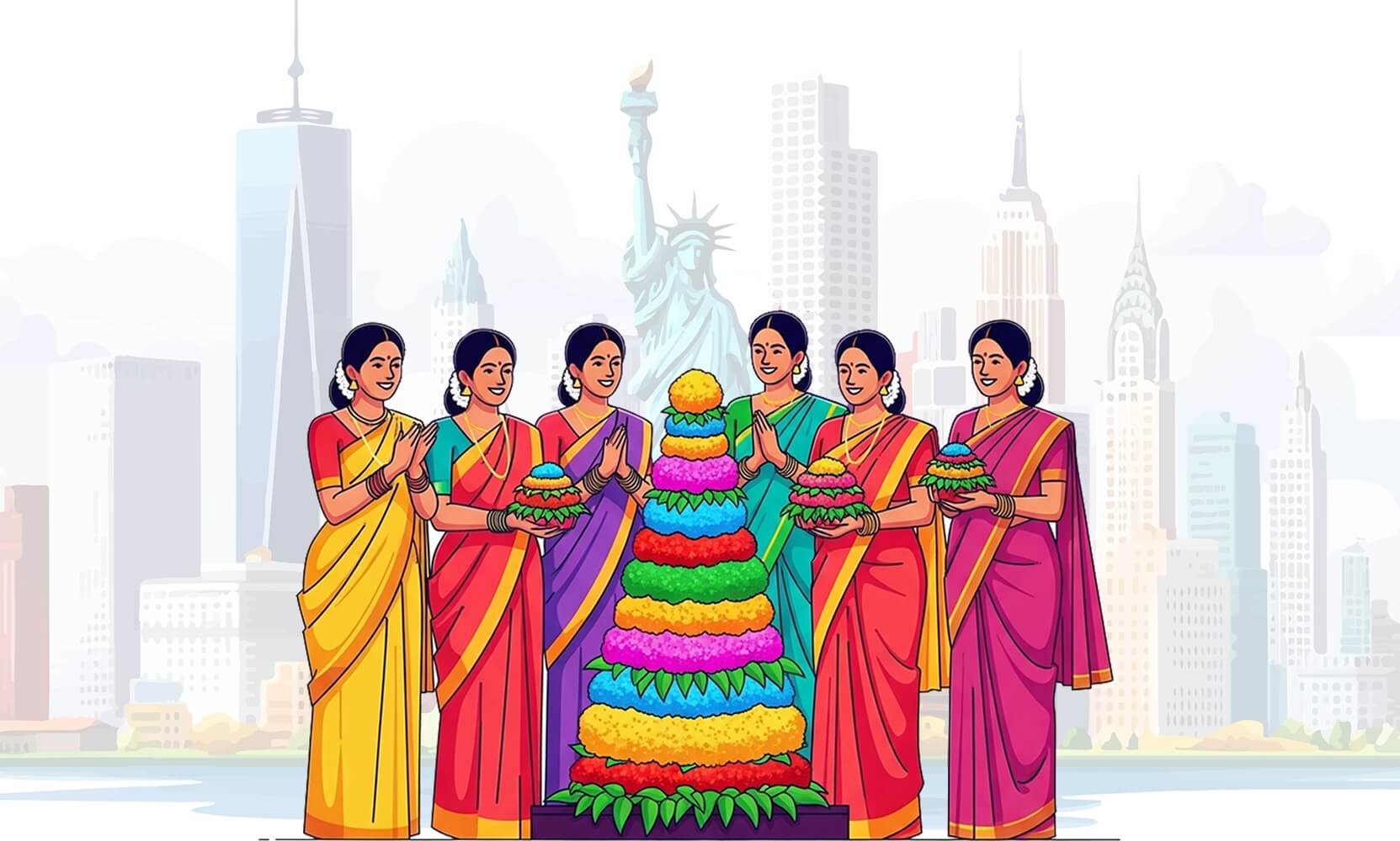 Bathukamma celebrations in USA, Telugu festivals in USA, where to celebrate Bathukamma in USA, Bathukamma 2025 event schedules in USA