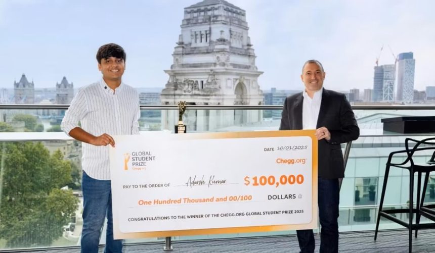 Bihar Teen Adarsh Kumar, Skillzo founder Adarsh Kumar, Global Student Prize 2025