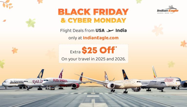 Indian Eagle flight discount, Indian Eagle Black Friday flight deals, Indian Eagle Cyber Monday flight sale, Indian Eagle Thanksgiving offer