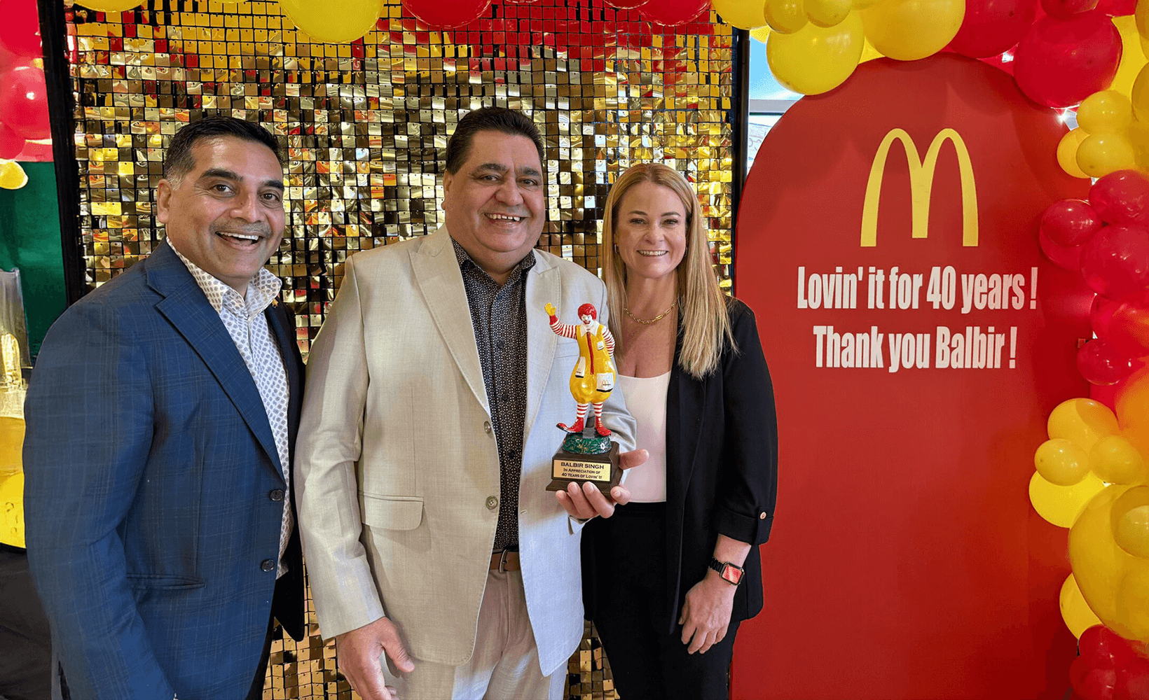 Indian American success stories, Indian immigrants USA, McDonald's Balbir Singh celebration, American Dream stories 