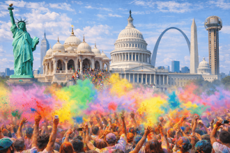 Holi events USA, USA Holi festival 2026, best places for Holi celebrations USA