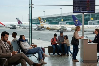 Middle East travel news, Middle East airlines rebooking policies, emirates rebooking affected flights, Etihad's rebooking details, Qatar Airways rebooking