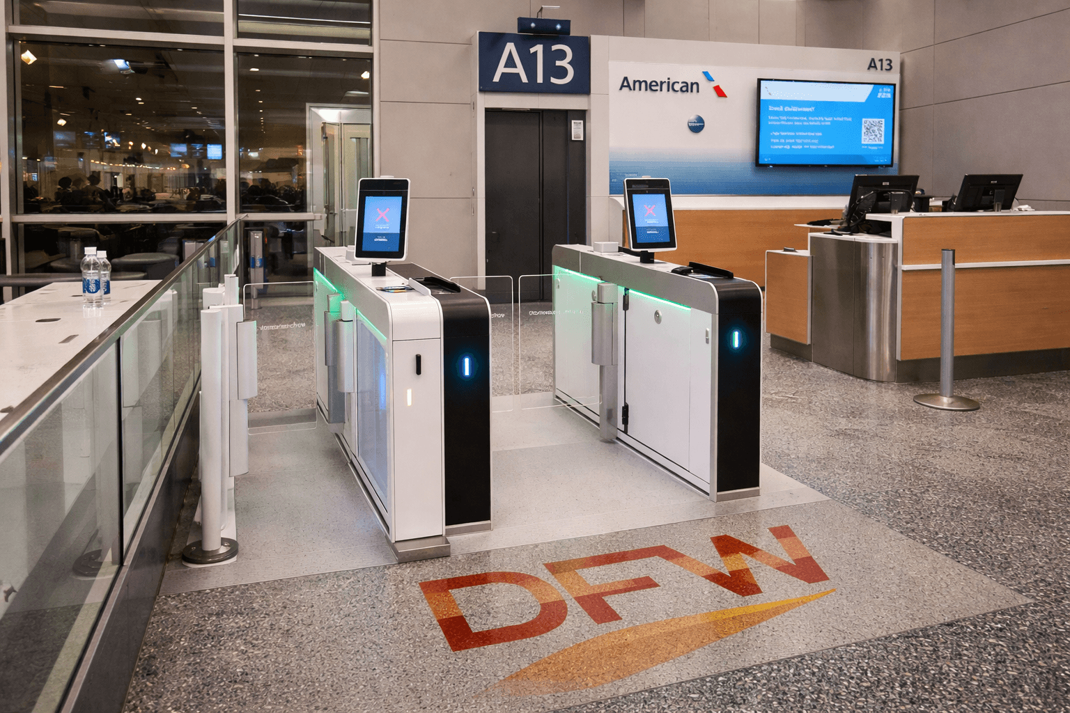 American Airlines news, DFW Airport news, AA electronic boarding gates, DFW Airport boarding e-gates