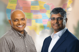 Symplr CEO Venkat Kavarthapu, ST Engineering iDirect CEO Sridhar Kuppanna, Indian American CEOs, Indian-origin CEOs, Indian Diaspora news
