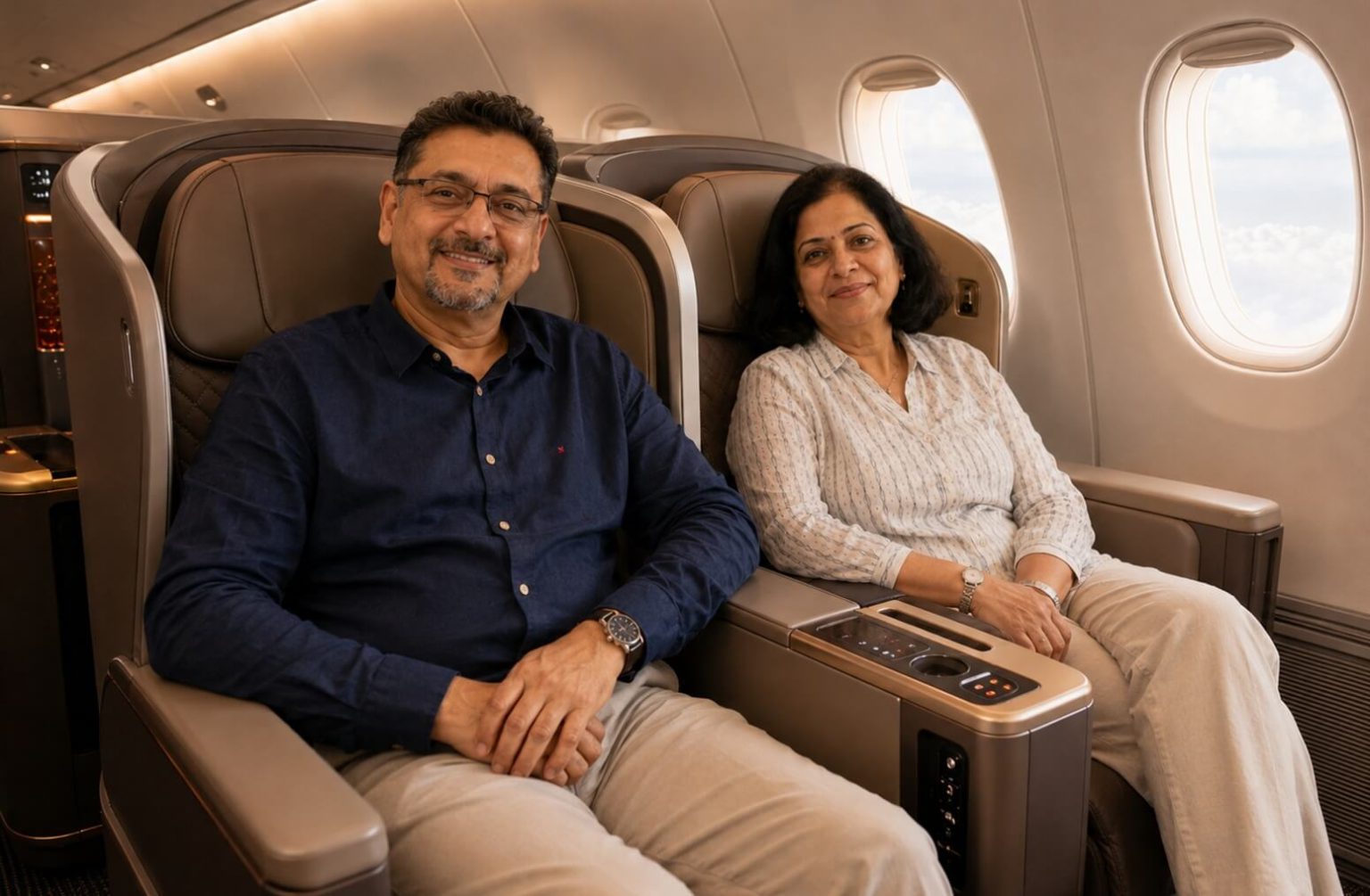 best flights to USA for senior citizens, cheap business flight tickets to India for Indian parents, benefits of booking business class flights for parents