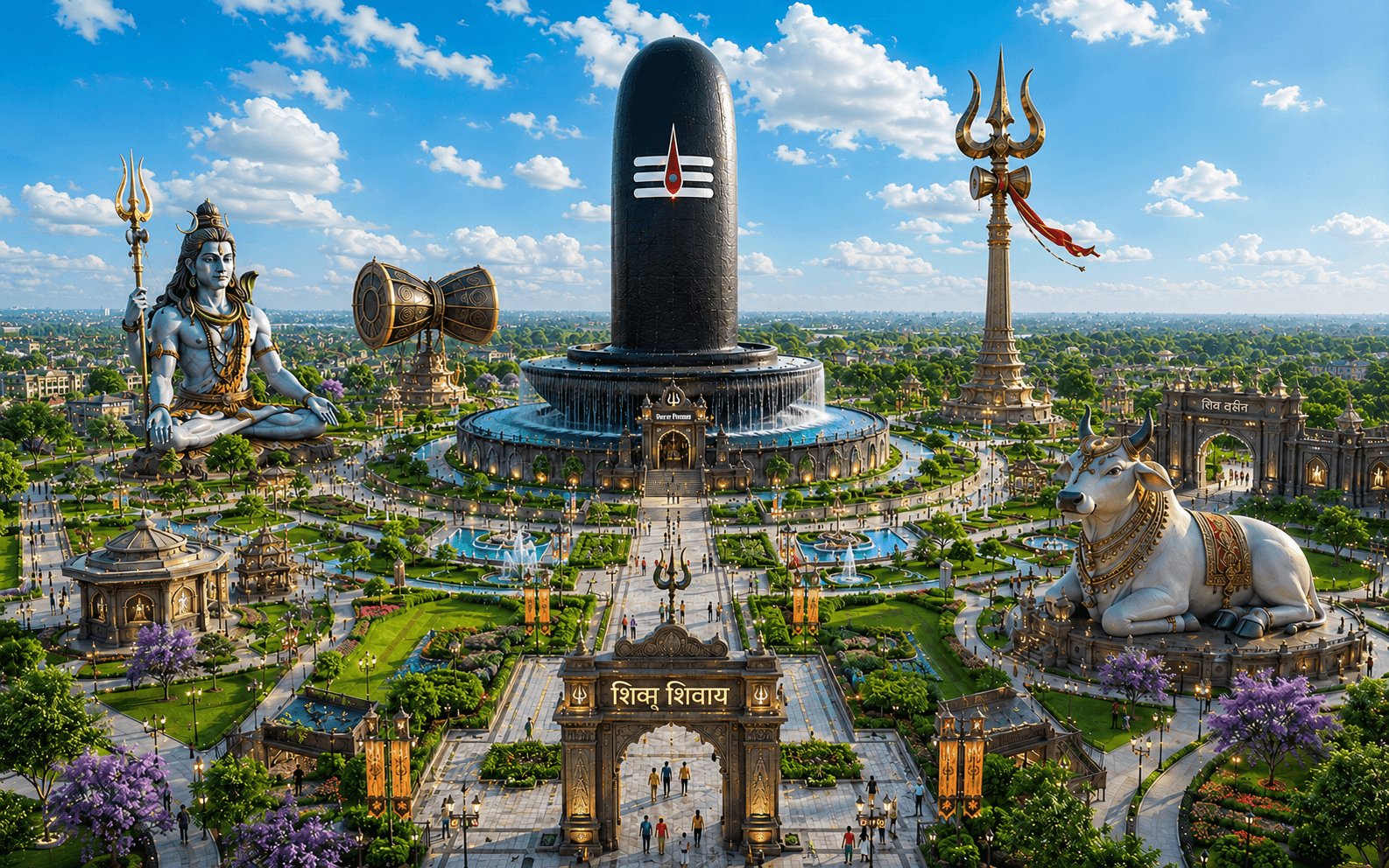 world's tallest Shiva lingam, Varanasi 130-foot Shivling, Varanasi temples 