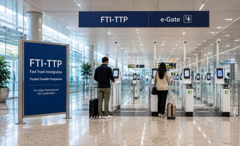 India's trusted traveler program FTI-TTP, Fast Track Immigration program for OCI cardholders, how to apply for FTI-TTP in India, how India's Fast Track Immigration works