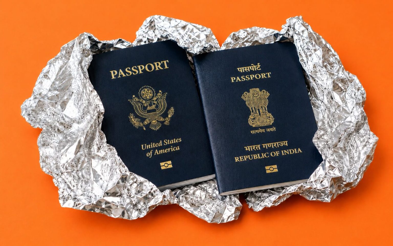passport data security hacks, US Passport security features, electronic passport RFID, aluminum foil covering passports