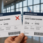 airline policy for name correction, name errors in flight tickets, name misspellings on flight ticket, international travel guides