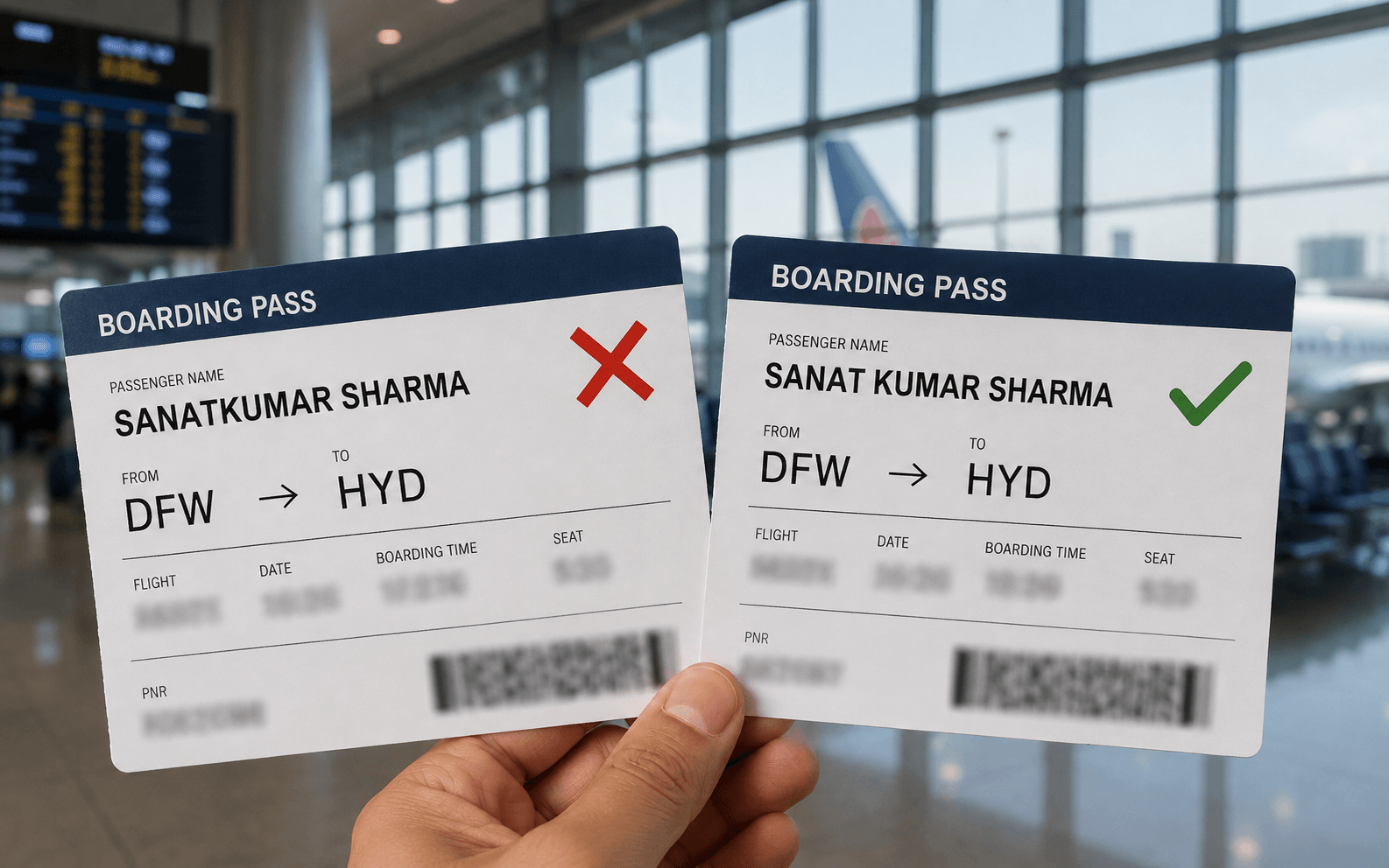 airline policy for name correction, name errors in flight tickets, name misspellings on flight ticket, international travel guides