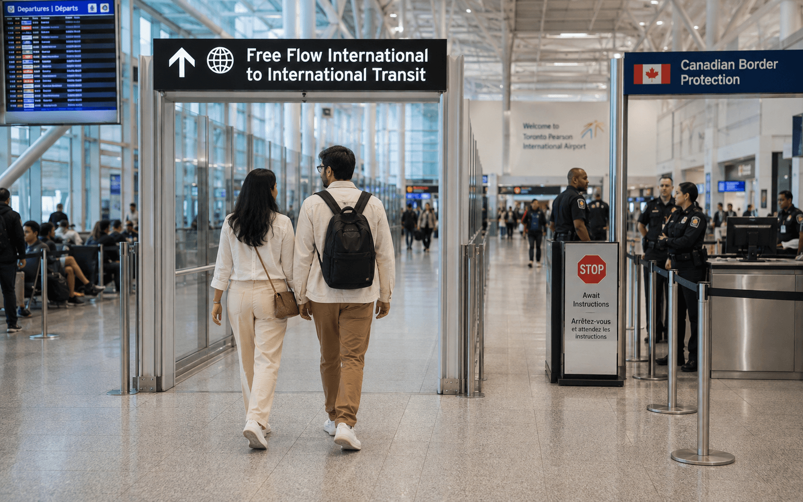 Canada airports news, Canada border control, international transit in Canada, travel to USA via Canada