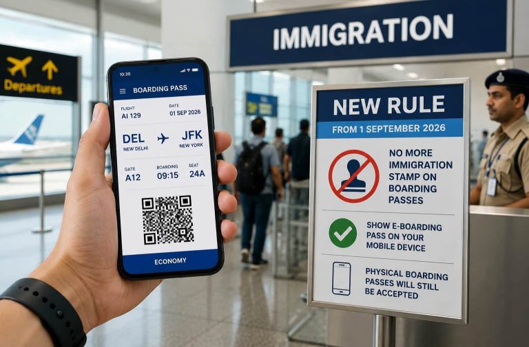 international travel news, India's new boarding pass rule, boarding pass immigration stamping, international departure from India