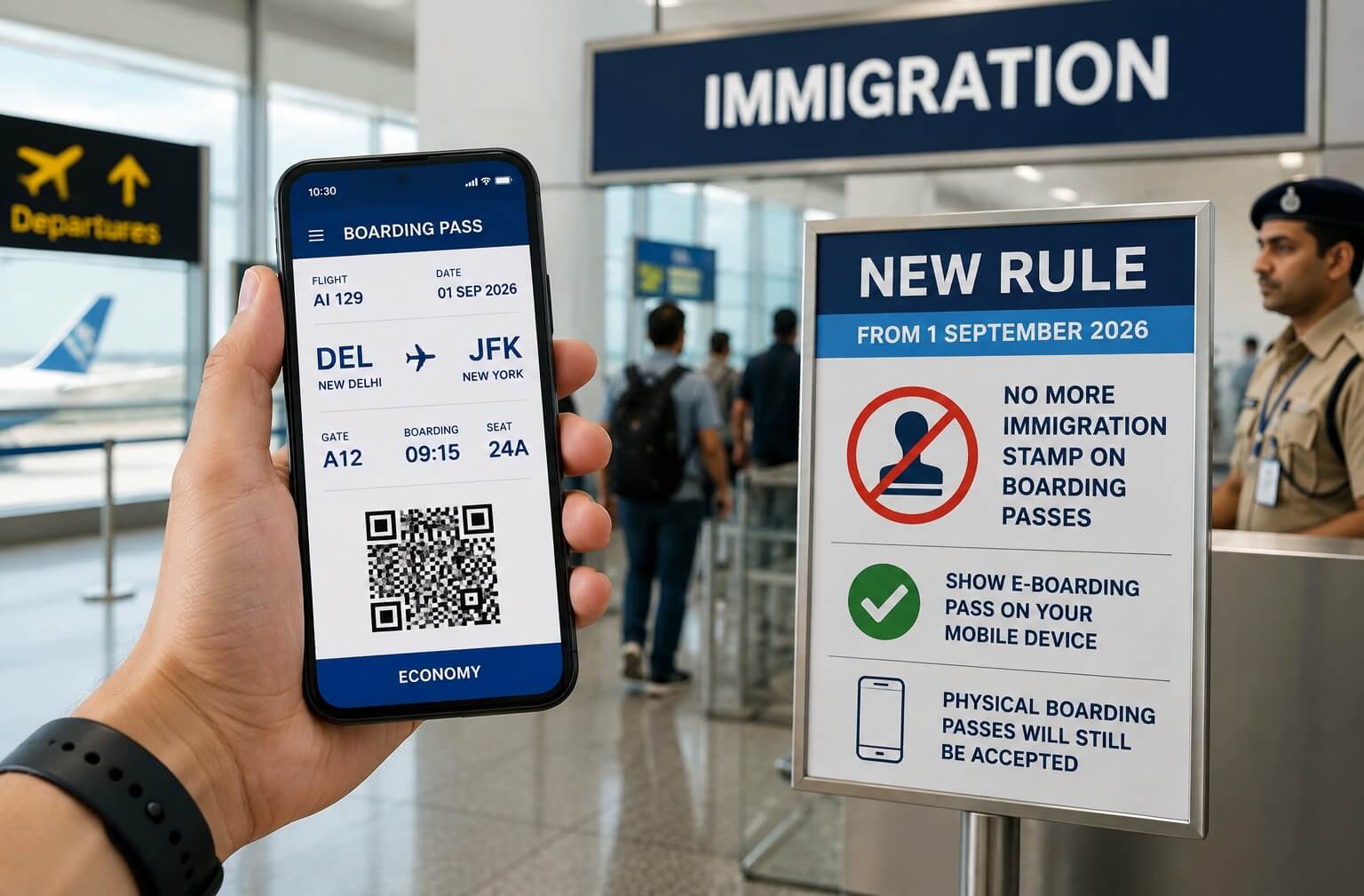 international travel news, India's new boarding pass rule, boarding pass immigration stamping, international departure from India