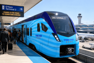 O'Hare Flyer train, O'Hare Airport to downtown Chicago, Chicago news, ORD Airport news, ORD airport terminals