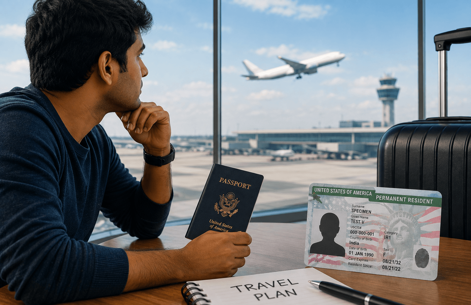 Green Card travel rules, Green Card re-entry permit, Green Card 180-day rule, Green Card travel abroad 1 year
