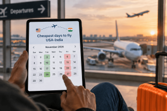 cheapest days to fly, cheapest days to travel US to India, best days to book flight tickets, best Indian Eagle deals, winter travel 2026