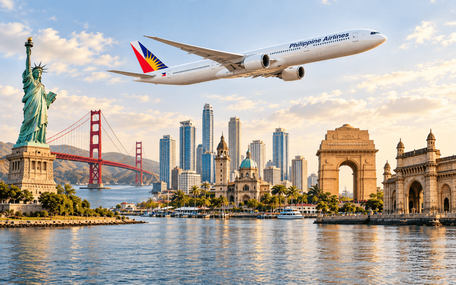 PAL news, Philippine Airlines destinations, US to India flights via Manila, Manila to Mumbai flights, Manila to New Delhi flights, Philippine Airlines flight deals