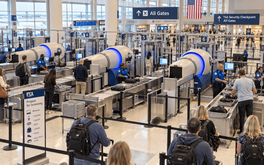 TSA CT scanners, TSA security screening, US airports with CT scanners, new TSA technology, TSA screening process